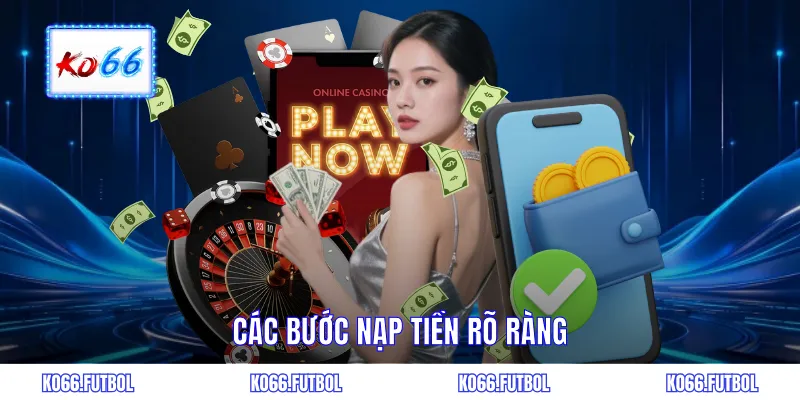 Các bước nạp tiền rõ ràng