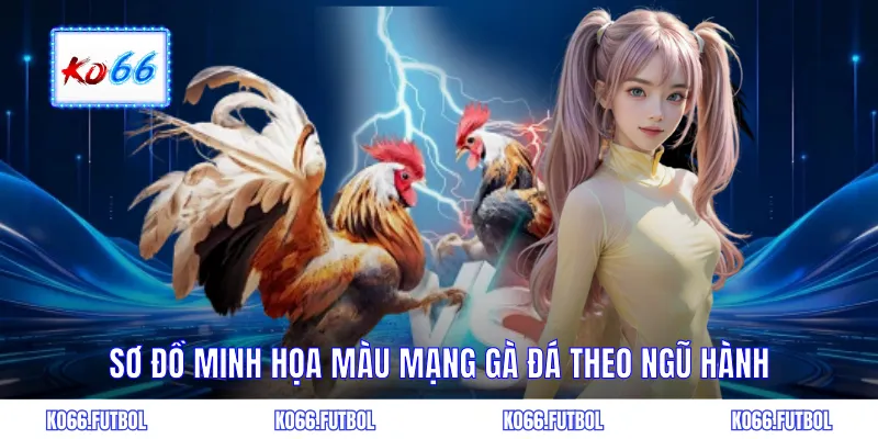 Sơ đồ minh họa màu mạng gà đá theo ngũ hành